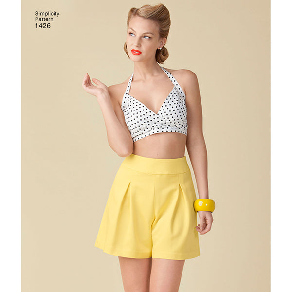 Simplicity Sewing Pattern 1426 Misses’ Vintage 1950’s Bra Tops