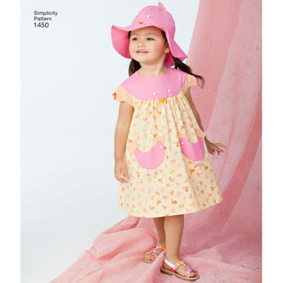 Simplicity Sewing Pattern 1450 Toddlers’ Dress, Top, Panties and Hat