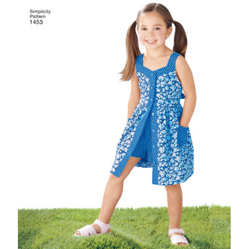 Simplicity Sewing Pattern 1453 Child’s Dress, Top, Trousers or Shorts and Hat - 0