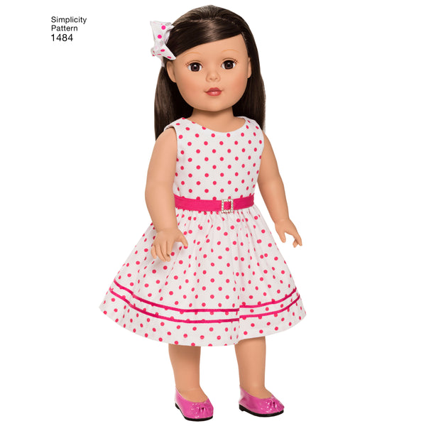 Simplicity Sewing Pattern 1484 Doll Clothes