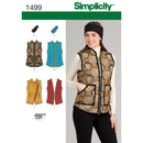 Simplicity Sewing Pattern 1499 Misses’ Vest and Headband in Three Sizes-1