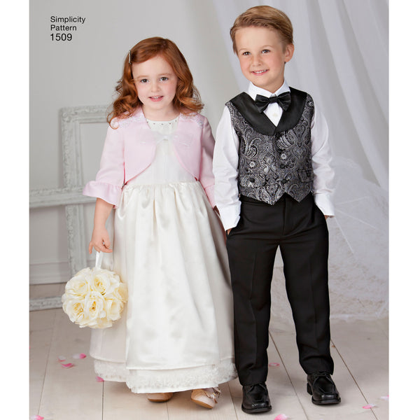 Simplicity Sewing Pattern 1509 Child’s Vest, Bolero and Bow Tie