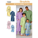 Simplicity Sewing Pattern 1562 Child’s, Teens’ and Adults’ Robe and Belt-1