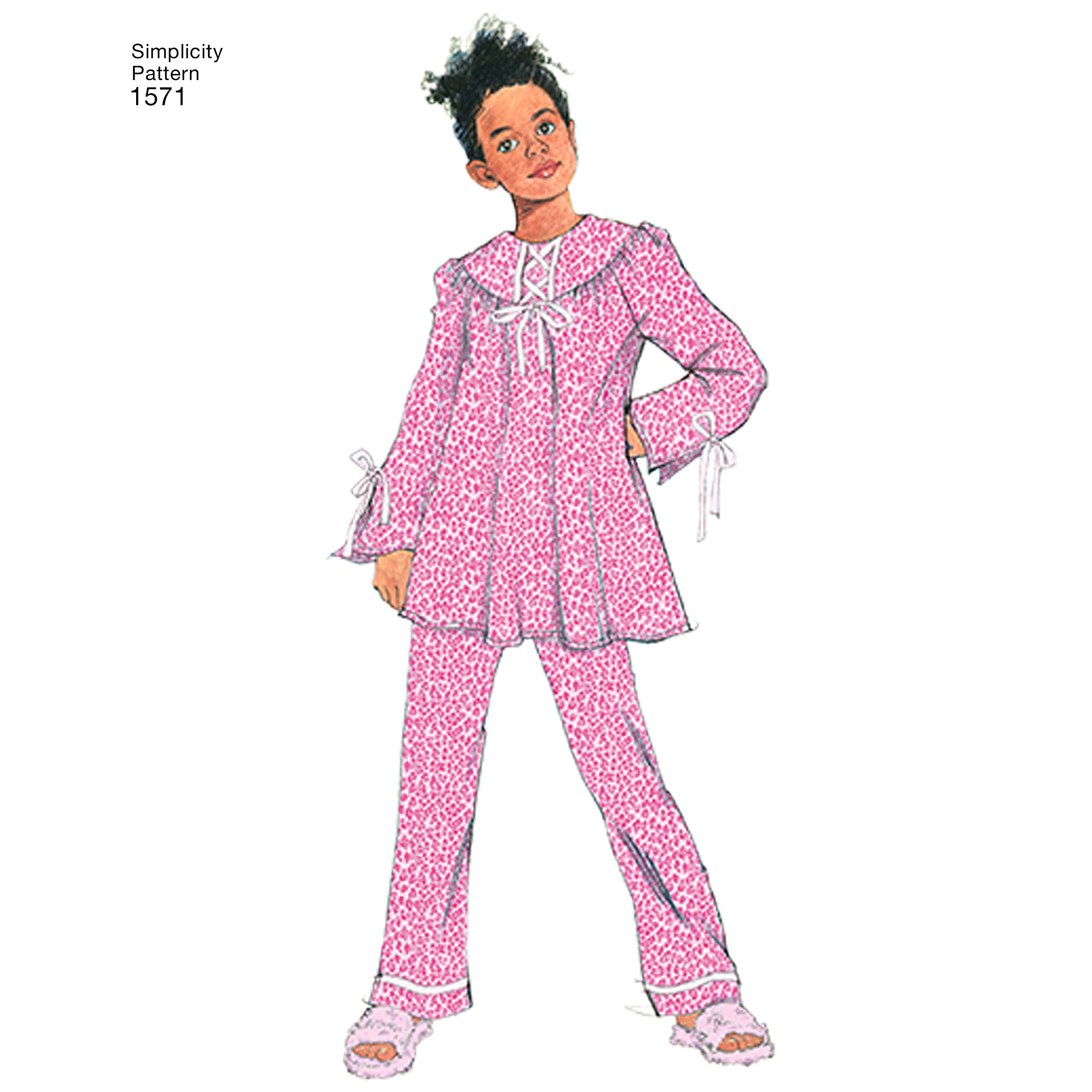 Simplicity Sewing Pattern 1571 Child’s and Girl’s Loungewear Separates