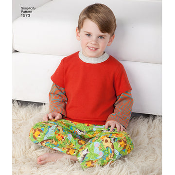 Simplicity Sewing Pattern 1573 Toddlers’ and Child’s Loungewear - 0