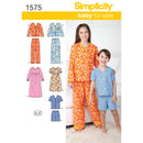 Simplicity Sewing Pattern 1575 Child’s, Girl’s and Boy’s Loungewear-1