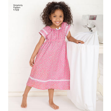 Simplicity Sewing Pattern 1722 Learn to Sew Child's and Girl's Loungewear - 0