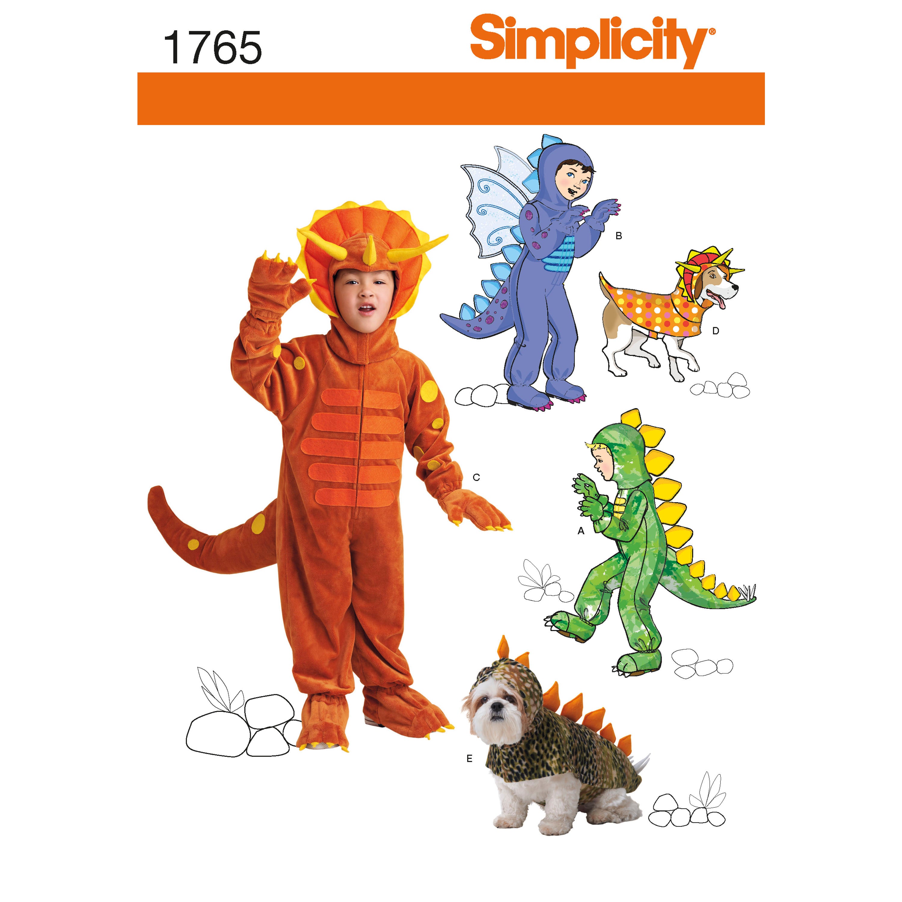 Patrón de costura Simplicity 1765 Disfraces para niños y perros