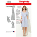 Simplicity Sewing Pattern 1800 Misses' & Plus Size Amazing Fit Dresses-1