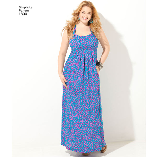 Simplicity Sewing Pattern 1800 Misses' & Plus Size Amazing Fit Dresses