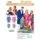 Simplicity Sewing Pattern 1946 Learn to Sew Child's Teen's & Adults' Robe-1