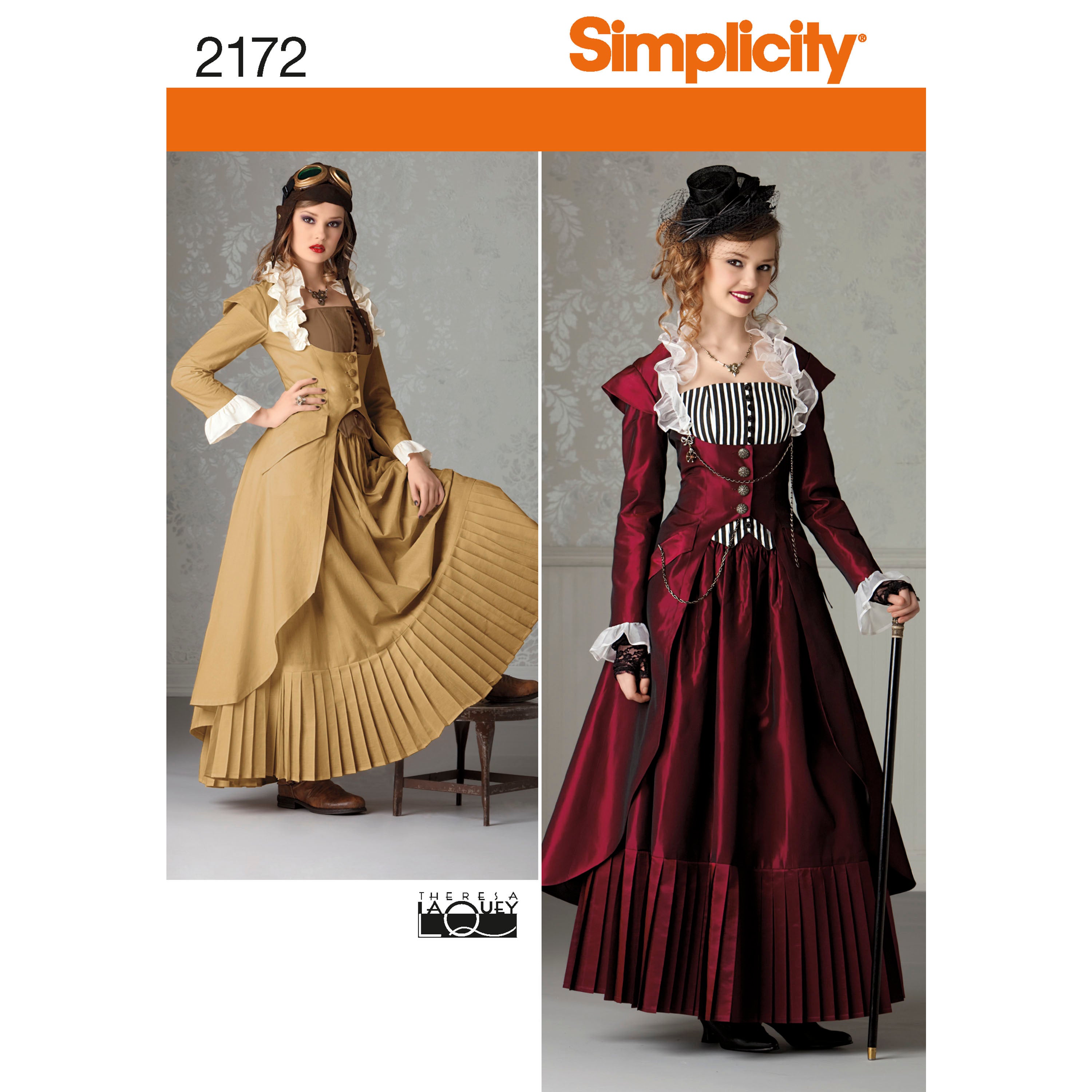 Patrón de costura Simplicity 2172 Traje steampunk para mujer