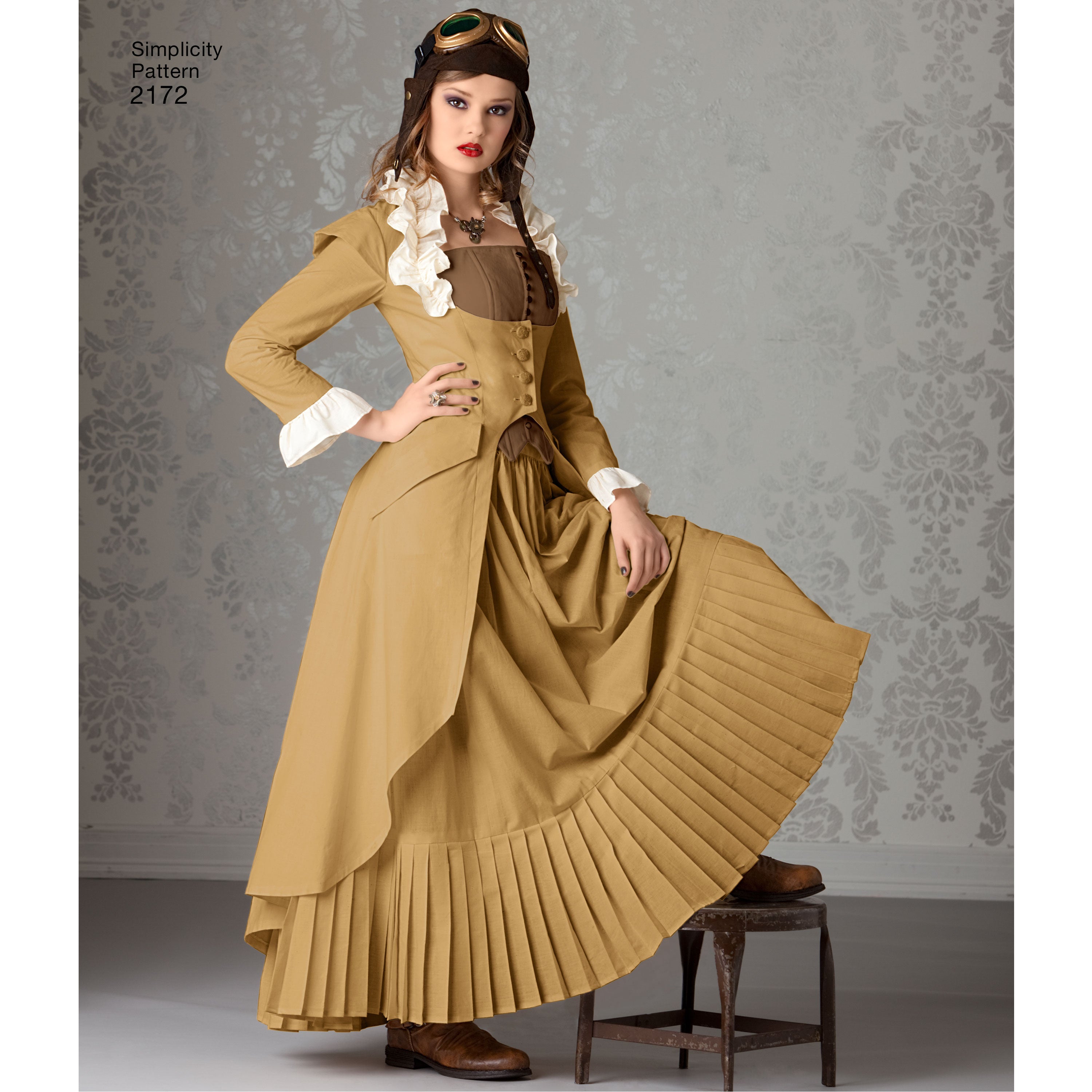 Patrón de costura Simplicity 2172 Traje steampunk para mujer