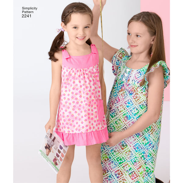 Simplicity Sewing Pattern 2241 Learn to Sew Child's & Girl's Dresses