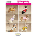 Simplicity Sewing Pattern 2393 Dog Clothes