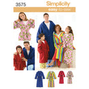 Simplicity Sewing Pattern 3575 Unisex Child, Teen and Adult Robe-1