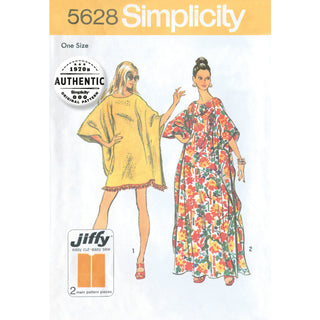 Simplicity Sewing Pattern 5628 Women's One Size Vintage Jiffy Caftan