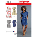 Simplicity Sewing Pattern 8014 Misses' Shirt Dress-1