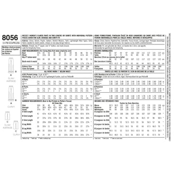 Patrón de costura Simplicity 8056 Pantalones o shorts acampanados de ajuste increíble para mujeres y tallas grandes - 0