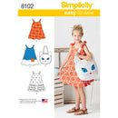 Simplicity Sewing Pattern 8102 Child's Easy-to-Sew Sundress and Kitty Tote-1