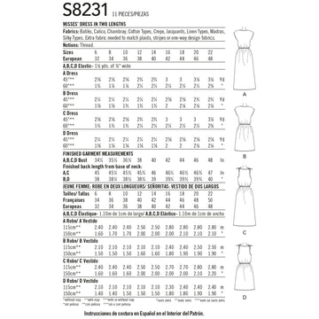 Simplicity Pattern 8231 Misses' Dress in Two Lengths - 0