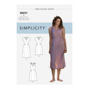 Simplicity Pattern 8231 Misses' Dress in Two Lengths-1