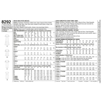 Simplicity Pattern 8292 Misses' Dresses - 0