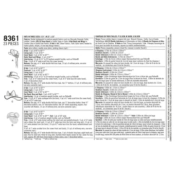 Patrón Simplicity 8361: sombreros en tres tamaños: S (21"), M (22"), L (23") - 0