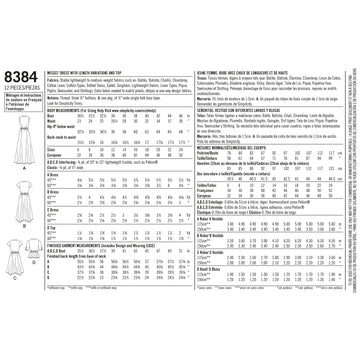 Simplicity Pattern 8384 Misses' Dress with Length Variations and Top - 0