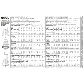 Simplicity Sewing Pattern 8456 Misses' Vintage Petticoat and Slip - 0