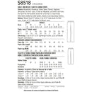 Patrón Simplicity 8518 Pantalón de salón de corte ajustado para niñas y señoritas-2
