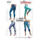 Simplicity Pattern 8561 Misses' and Women's Leggings-1