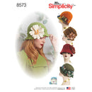 Simplicity Pattern 8573 Misses' Flapper Hats in Three Sizes-1