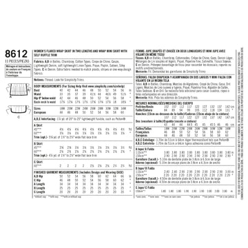 Simplicity Sewing Pattern 8612 Women's Easy Wrap Skirts by Ashley Nell Tiption - 0