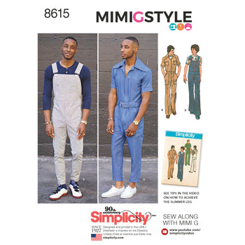 Simplicity Sewing Pattern 8615 Men's Vintage Jumpsuit and Overalls - Sewing Patterns