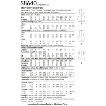Simplicity Sewing Pattern S8640 Misses'/Women's Dress or Tunic - 0
