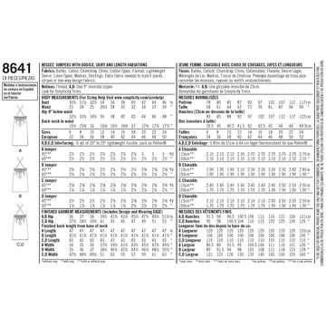 Simplicity Sewing Pattern 8641 Misses' Jumper Dress - 0