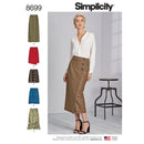 Simplicity Pattern 8699 Women's Wrap Skirts with Length Variations-1