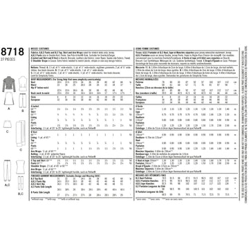 Patrón de costura Simplicity 8718 para disfraces de mujer - 0