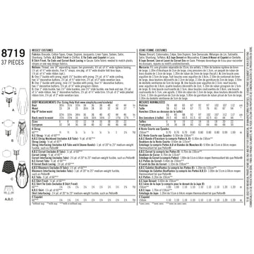 Patrón de costura Simplicity 8719 para disfraces de mujer - 0