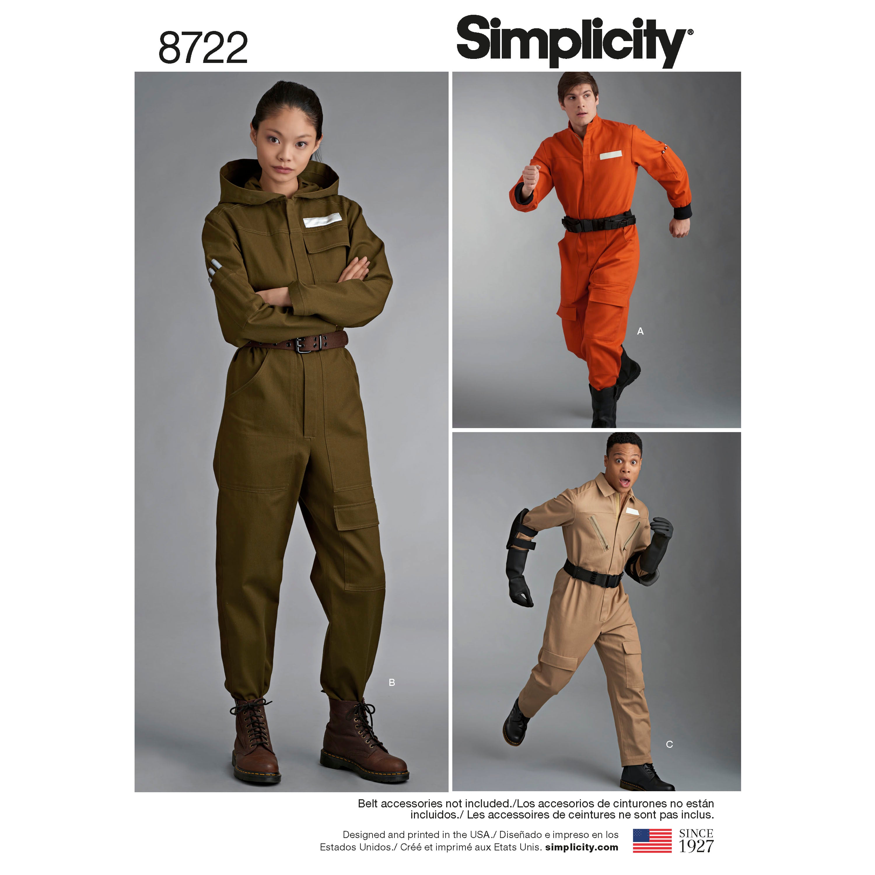 Simplicity Sewing Pattern 8722 Women's, Men's and Teens' Co. | Fabriques