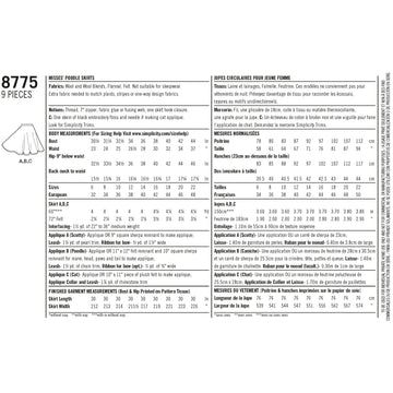Patrón de costura Simplicity 8775 para disfraces de mujer - 0