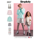Simplicity Sewing Pattern 8807 Child and Girls' Sportswear-1