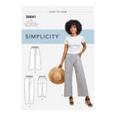 Simplicity Pattern S8841 Misses' Wide or Slim Leg Pull-on Pants-1