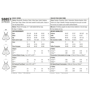 Simplicity Pattern S8857 Misses' Aprons