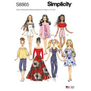 Simplicity Pattern S8865 11 1/2" Fashion Doll Clothes-1