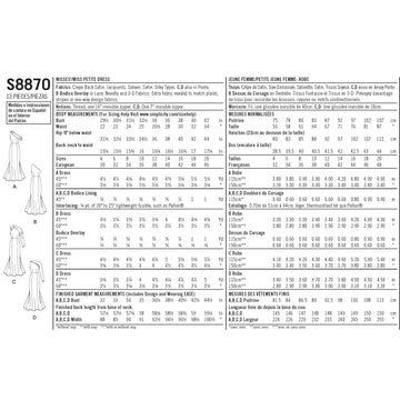 Simplicity Sewing Pattern S8870 Misses'/Miss Petite Dresses - 0