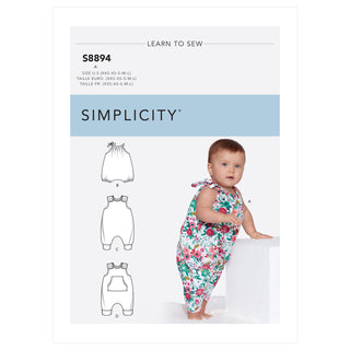 Simplicity Sewing Pattern S8894 Babies' Romper suits designed for stretch knits