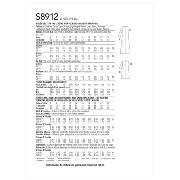 Simplicity Sewing Pattern S8912 Misses' Dresses - 0