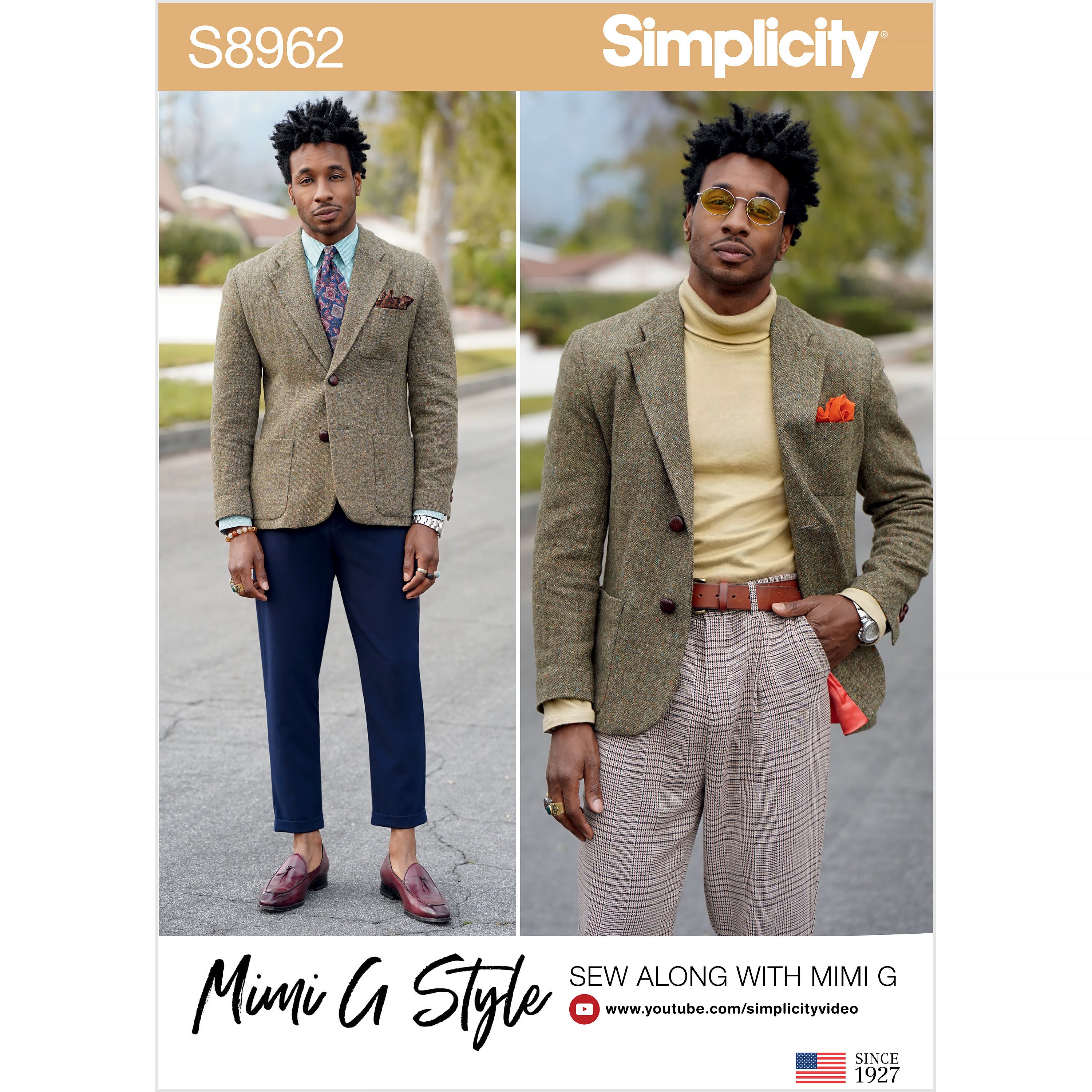 Simplicity Sewing Pattern S8962 Men's Lined Blazer - Sewing. | Fabriques